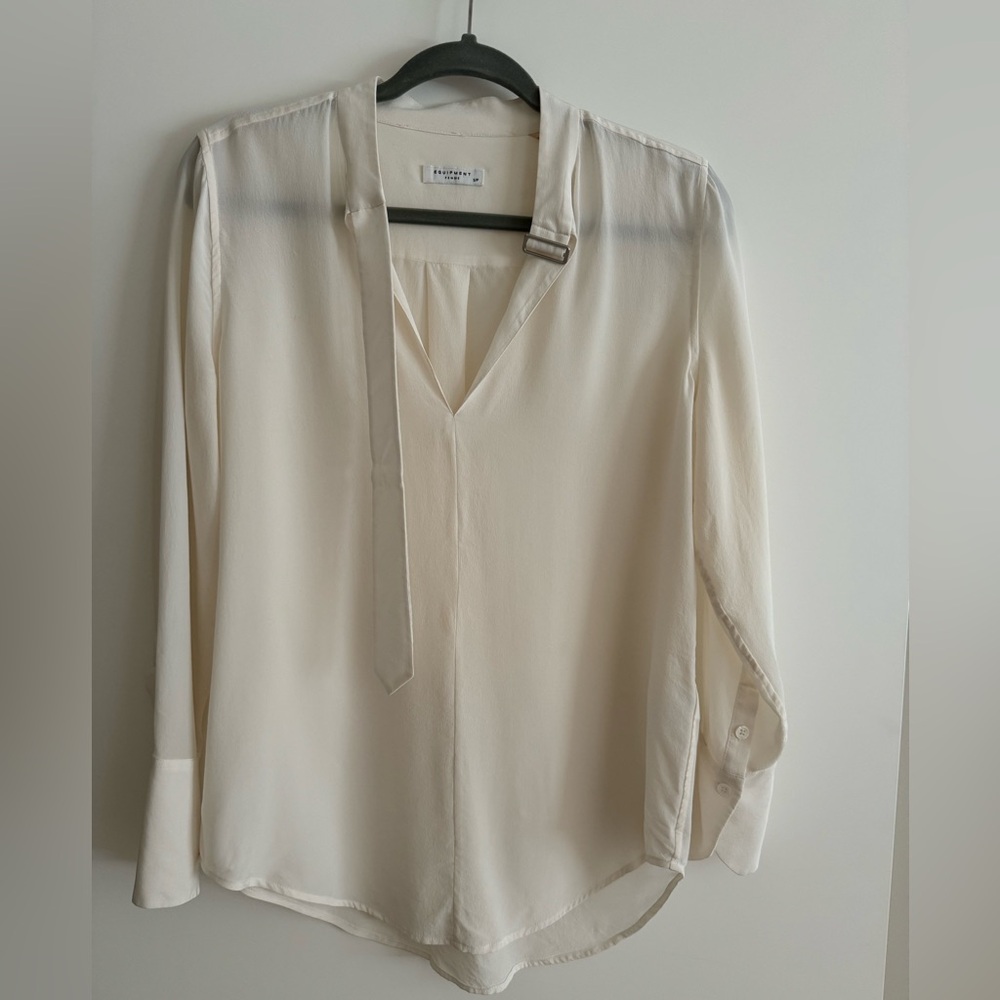 Equipment cream colored silk blouse, S/P